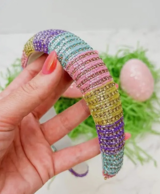 Spring Padded Rhinestone Headband