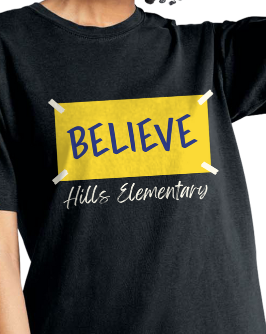 Short Sleeve BELIEVE Tee (Hills)