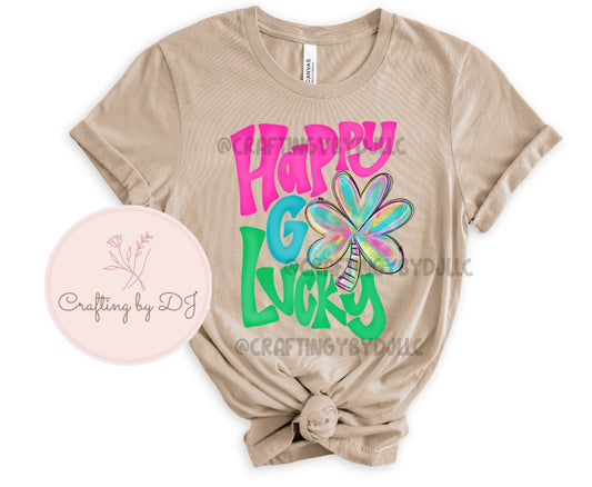 Happy Go Lucky Watercolor Tee