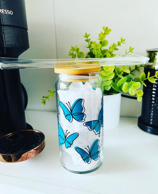 Butterfly Coffee Glass Can