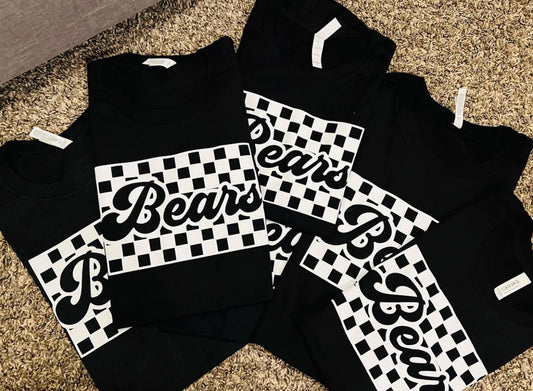 Checkered Bears Tshirt HTV